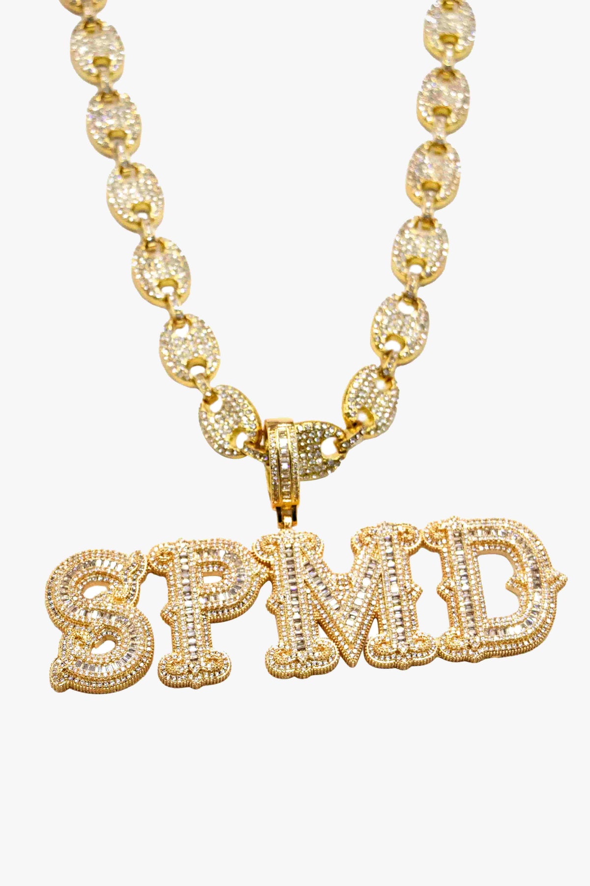 Hip-hop Diamond Letter Necklace - 2229