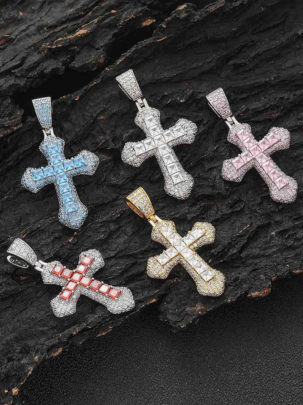 Cross Full Diamond Necklace - 1514