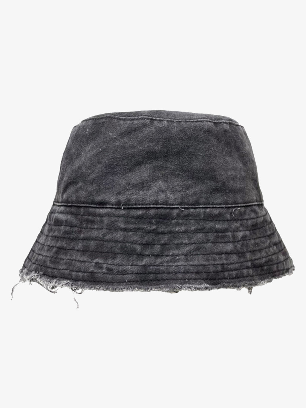 Distressed Denim Raw Edge Destroyed Bucket Hat