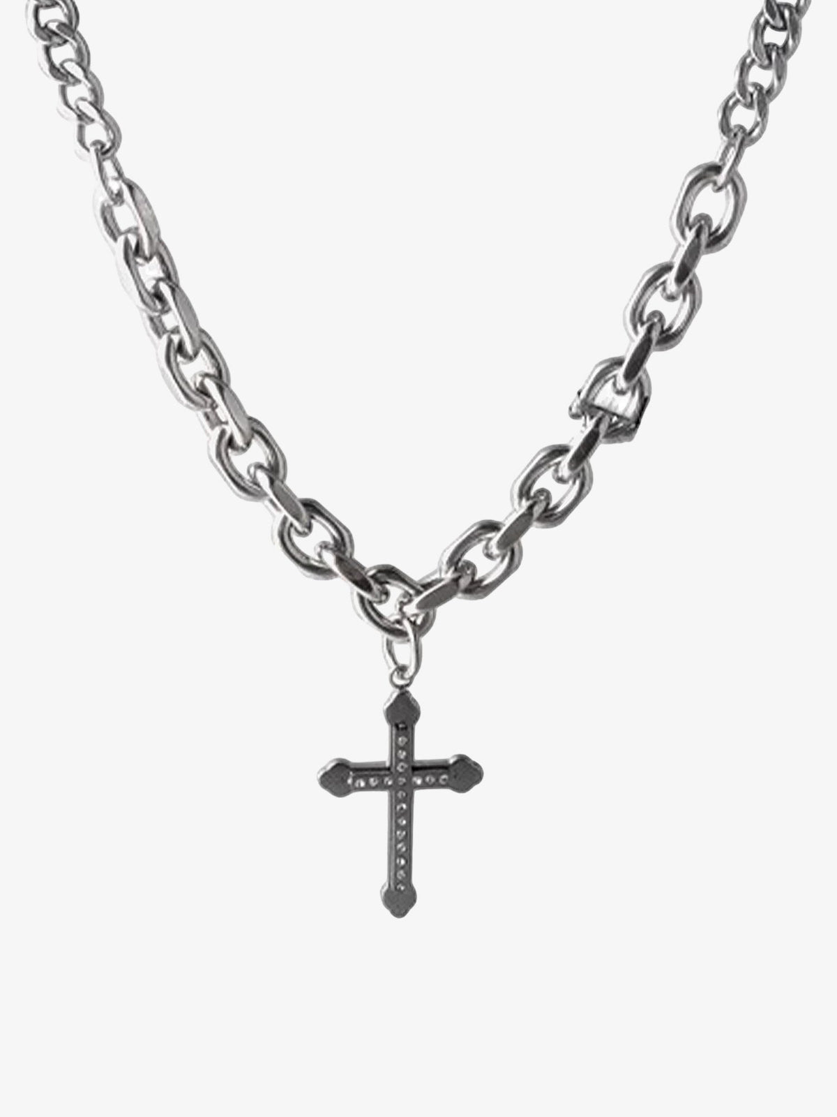 Black Cross Necklace - 1131