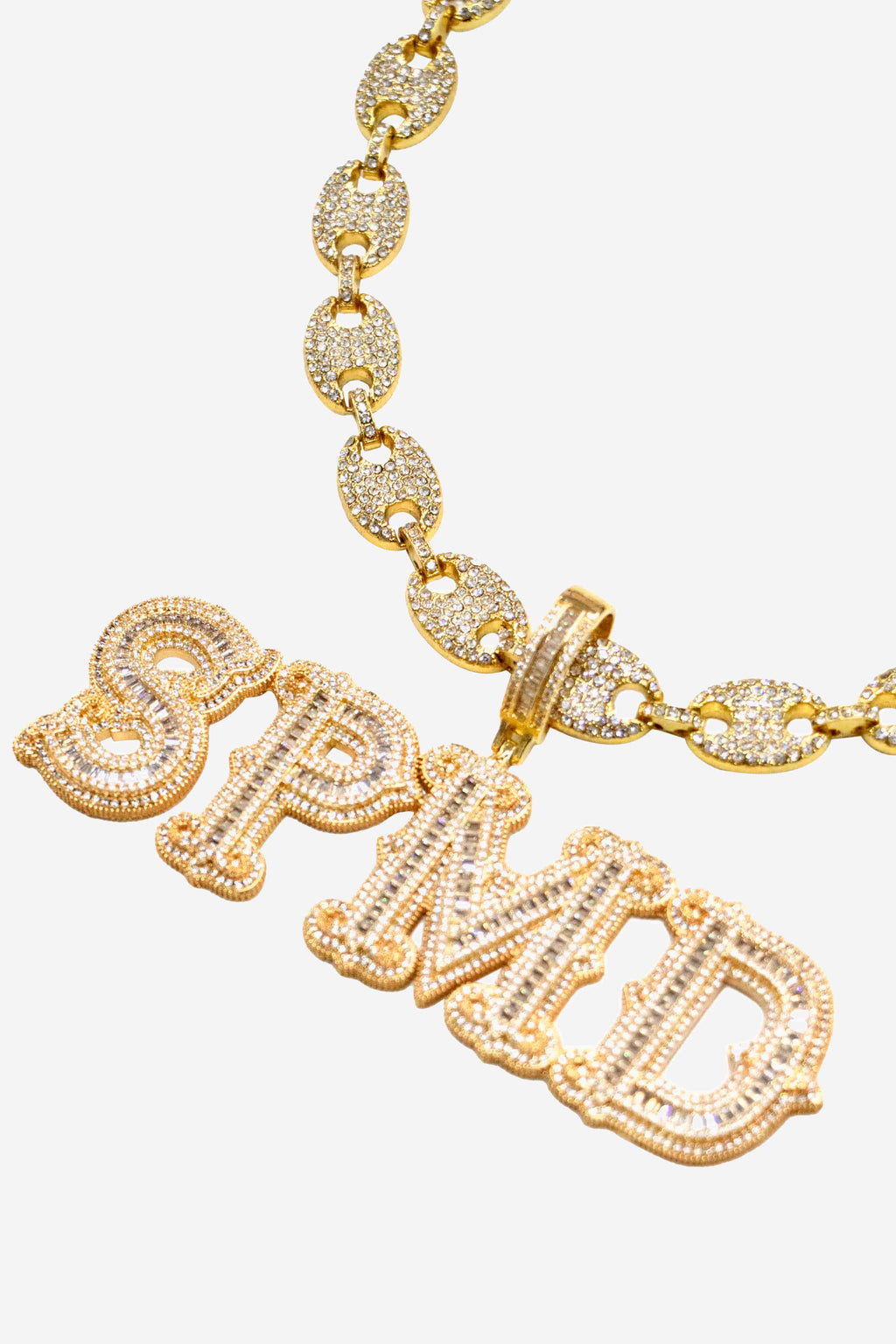 Hip-hop Diamond Letter Necklace - 2229