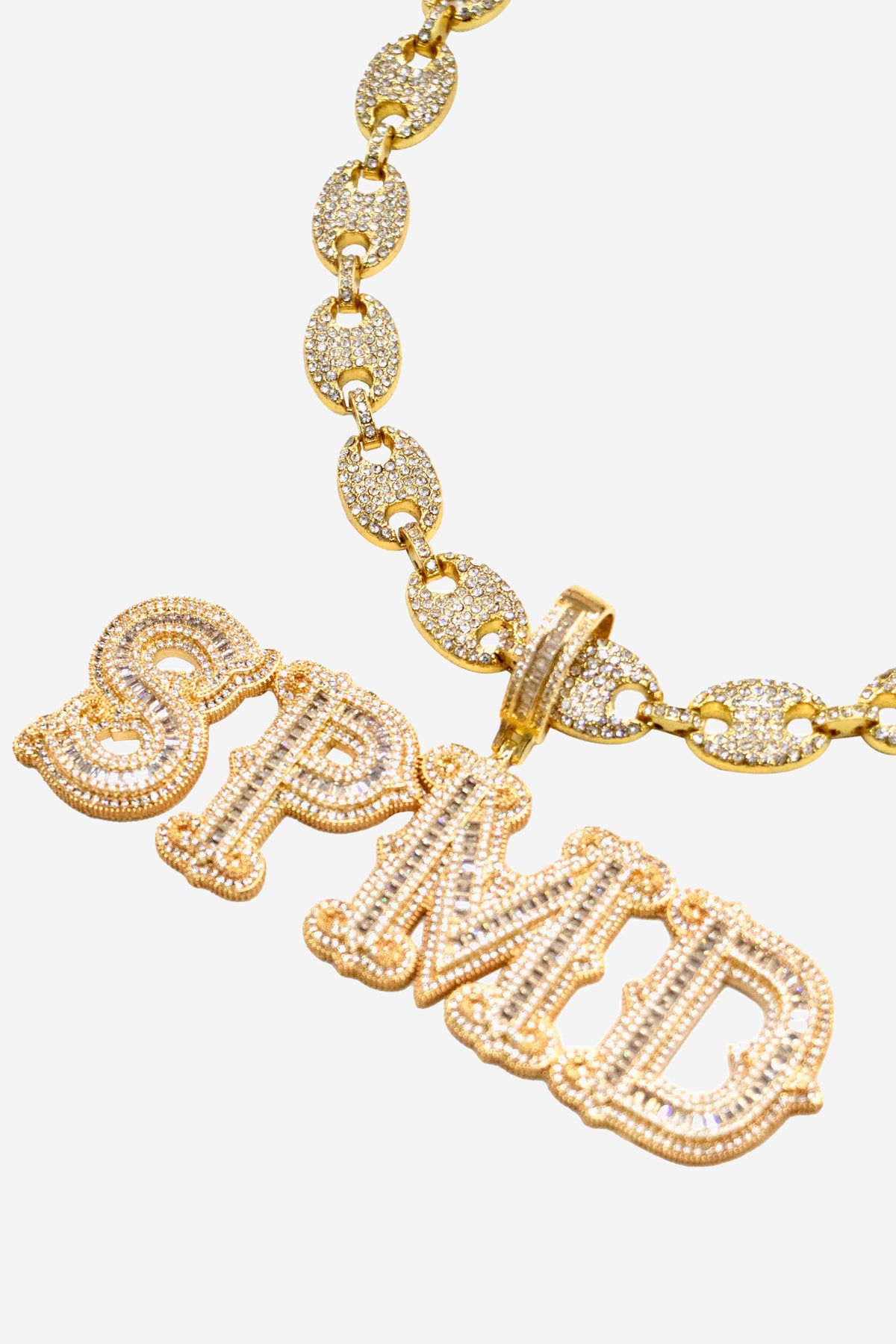 Hip-hop Diamond Letter Necklace - 2229