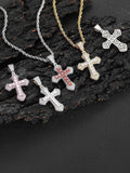 Cross Full Diamond Necklace - 1514