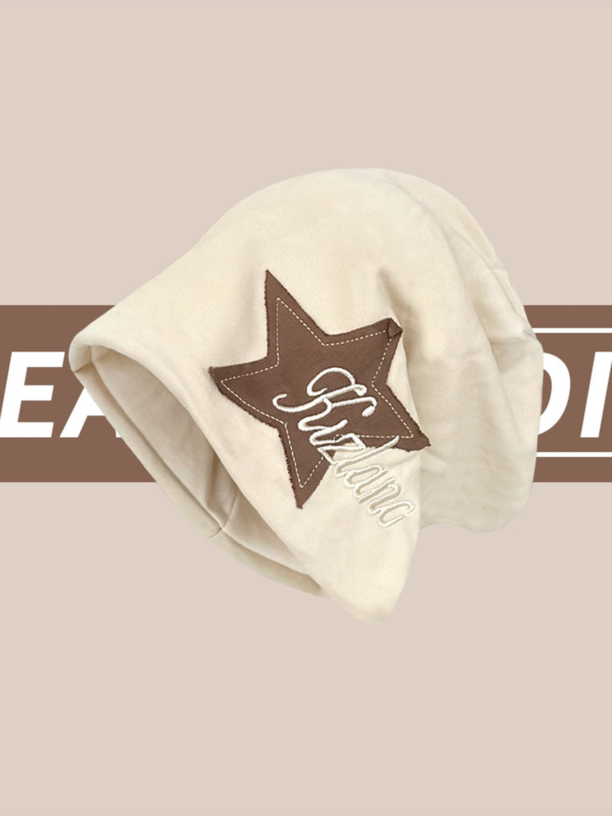 Star Embroidered Wrap Hat - 1703
