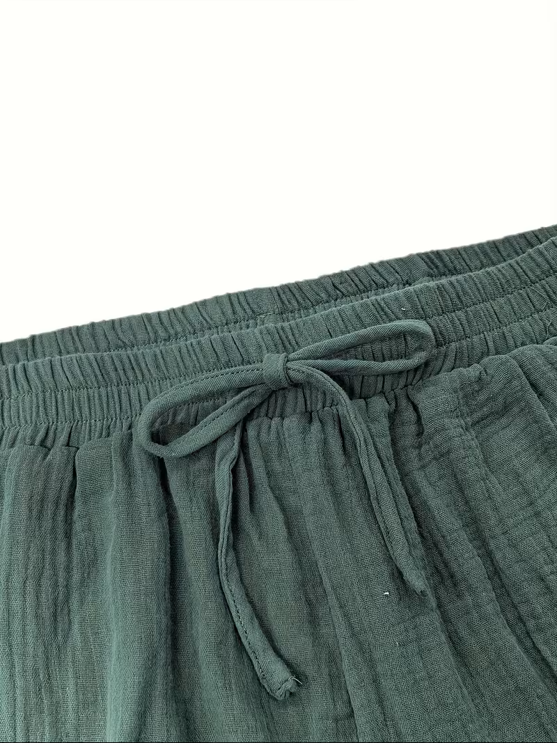 Leire | Completo Camicia e Short di Mussola Donna Manica Lunga