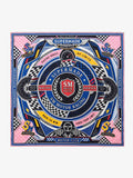 Checkerboard Racing Emblem Silk Scarf