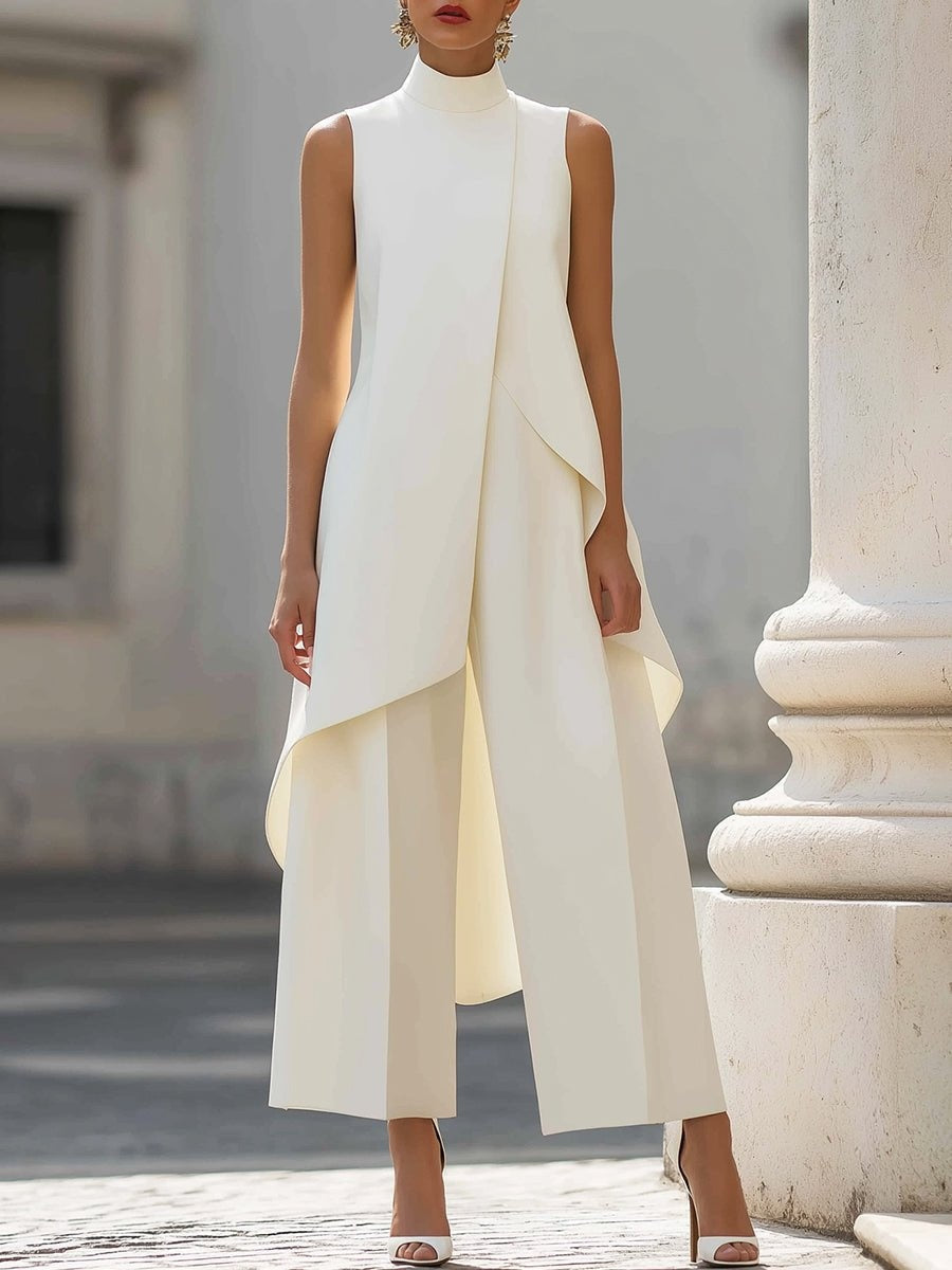 Pilar | Completo Elegante Collo Alto Asimmetrico Donna