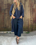 Raquel | Completo di Lino Casual Donna Pantalone e Blusa